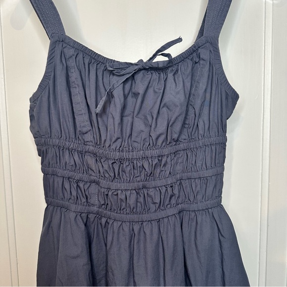 Aritzia Sunday Best Martine Poplin Midi Dress Blue Grey Midi Dress - Picture 4 of 16